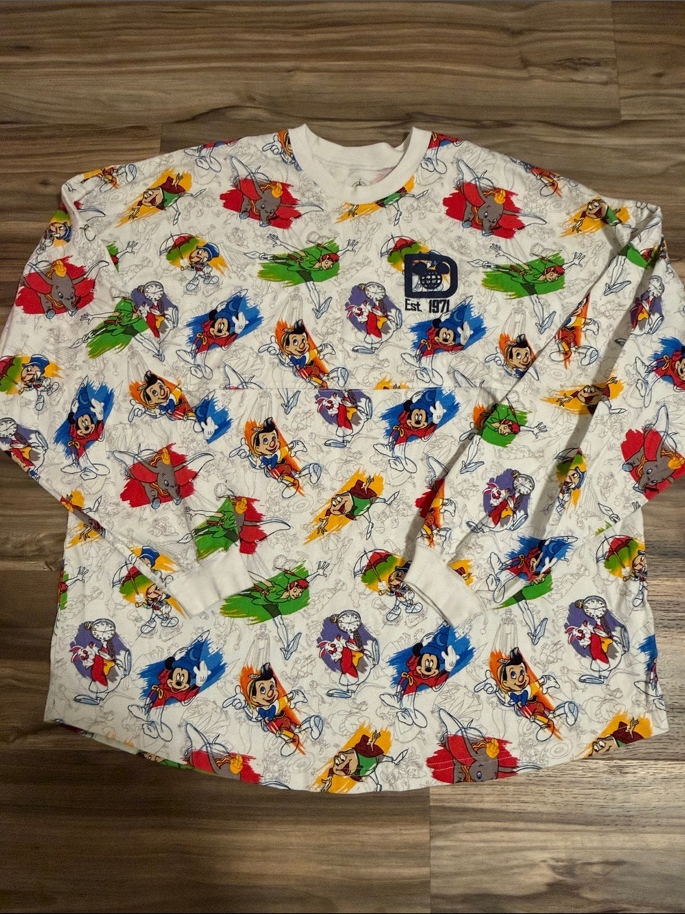 Disney World Ink & Paint Adult Spirit Jersey Sz. XL Disney Parks Multicolor